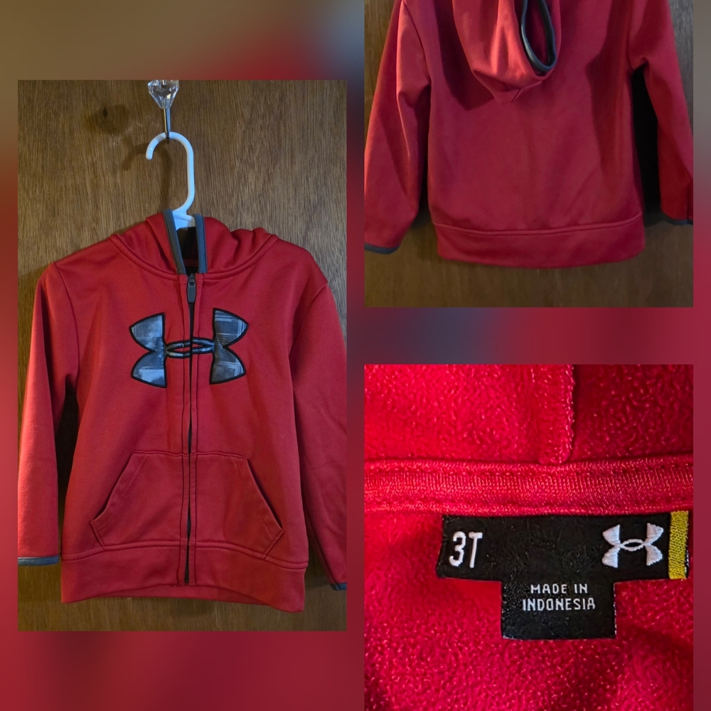 Under Armour Kids Hoodie in Bold Red